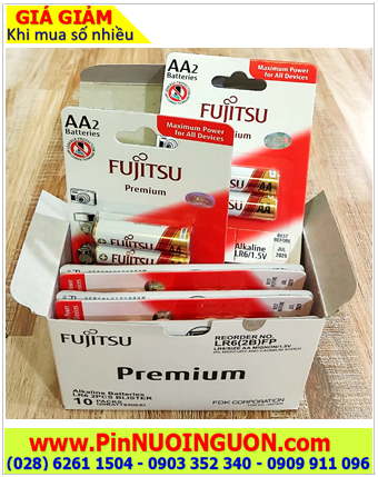 COMBO 1HỘP 20vỉ (=40viên) Pin Fujitsu Premium Alkaline LR6(2B)FP _Giá chỉ 269.000đ/HỘP
